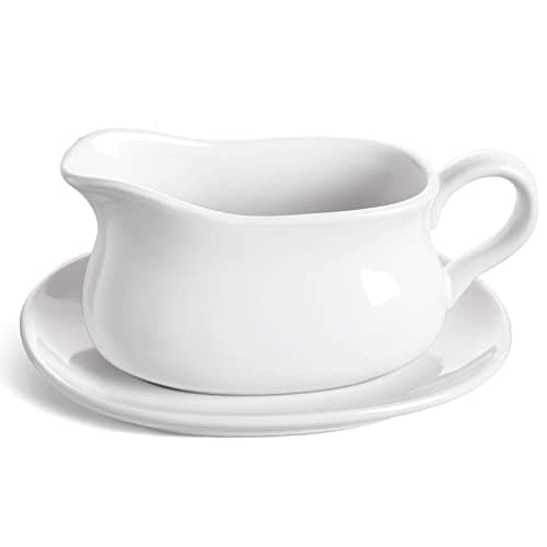 LE TAUCI Gravy Boat with Saucer, 17 oz