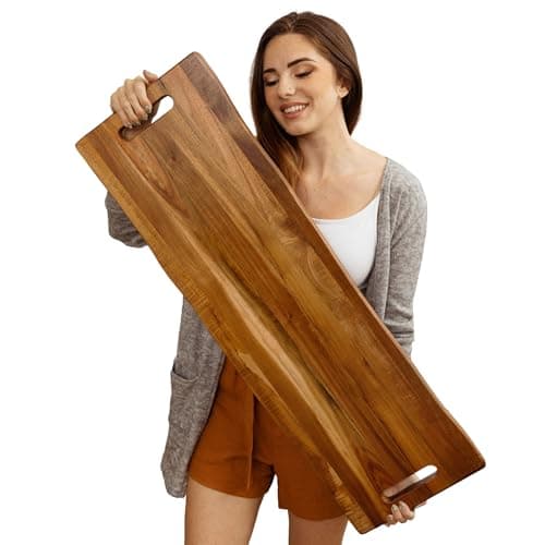 Home Beets Large Acacia Serving Board, 36 x 12 in