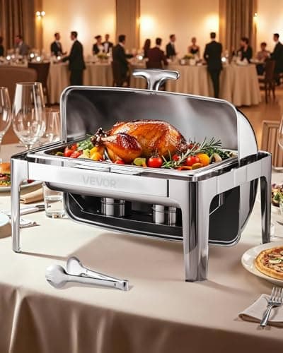 VEVOR Roll-Top Chafing Dish Buffet Set, 9 qt