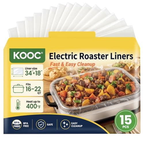 KOOC Electric Roaster Liners, 15 Count