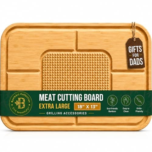 Bambusi Turkey Platter & Carving Board, 18 x 13 in Bamboo